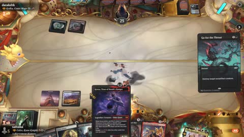 Watch MTG Arena Video Replay - Celes, Rune Knight by saitama VS Kefka, Court Mage by datakdtk - Historic Brawl