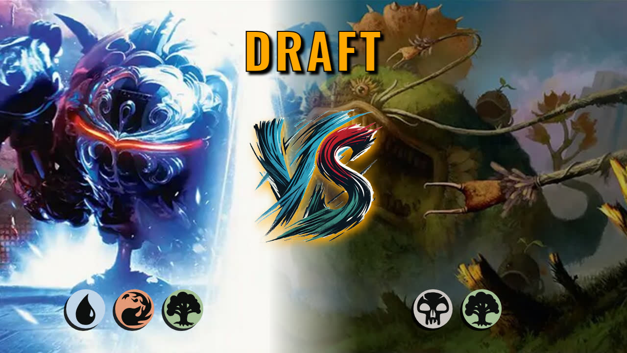 Watch MTG Arena Draft Video - Temur Midrange by saitama VS Golgari Midrange by peirongfeng - 311476
