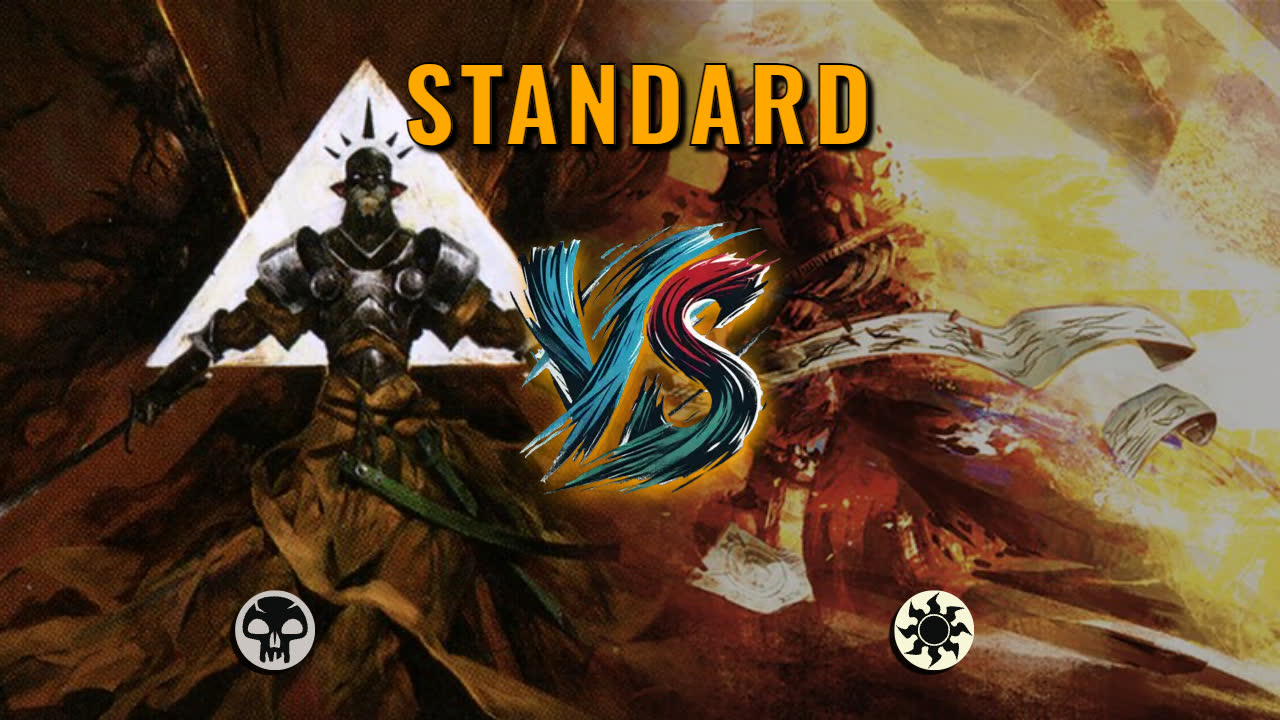 Watch MTG Arena Standard Video - Mono Black Midrange by ToneLoc1899 VS Mono White Midrange by Steve - 252c3d