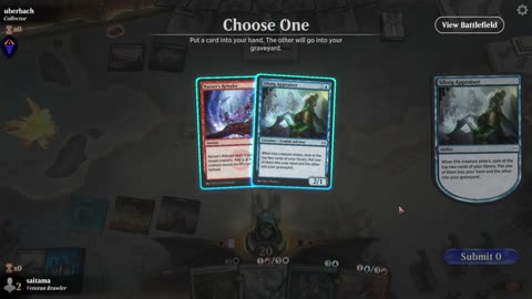 Watch MTG Arena Video Replay - 5 Color Midrange by saitama VS Temur Midrange by uberbach - MWM Seeded Decks Standard