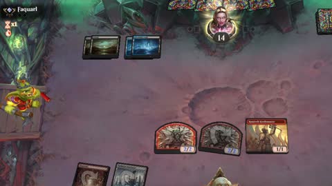 Watch MTG Arena Video Replay - Mono Red Aggro by CunicoliGoblin VS Dimir Midrange by Faquarl - Standard Traditional Ranked