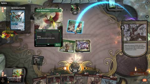 Watch MTG Arena Video Replay - Jund Aggro by CunicoliGoblin VS Simic Midrange by Rubén - Traditional Historic Play