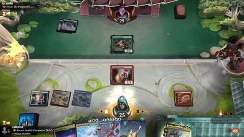 Watch MTG Arena Video Replay - Narset, Jeskai Waymaster by saitama VS Tyvar, the Pummeler by Grandis - Historic Brawl