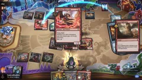 Watch MTG Arena Video Replay - Rakdos Aggro by CunicoliGoblin VS Izzet Aggro by cloe - Alchemy Play