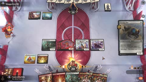 Watch MTG Arena Video Replay - Boros Aggro by CunicoliGoblin VS 5 Color Midrange by Shaggyriver283 - Standard Ranked