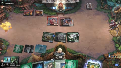 Watch MTG Arena Video Replay - Sultai Midrange by saitama VS Boros Aggro by PancakesGuy - Premier Draft