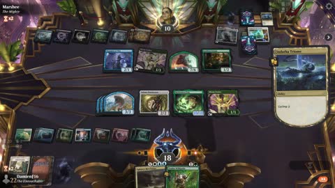 Watch MTG Arena Video Replay - Bant Midrange by DamienF16 VS WUBG Midrange by Marshee - Chromatic Cube Draft