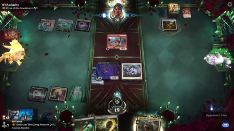 Watch MTG Arena Video Replay - Thalia and The Gitrog Monster by saitama VS Ureni of the Unwritten by WHAudacity - Historic Brawl