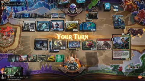 Watch MTG Arena Video Replay - Slimefoot and Squee by saitama VS Plagon, Lord of the Beach by The WeeZy - Historic Brawl