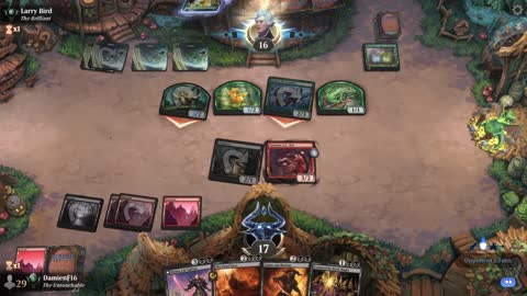 Watch MTG Arena Video Replay - Rakdos Midrange by DamienF16 VS Mono Green Aggro by Larry Bird - Premier Draft