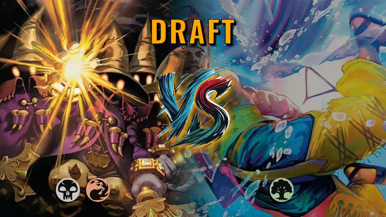 Watch MTG Arena Draft Video - Rakdos Midrange by DamienF16 VS Mono Green Aggro by Larry Bird - e7040d