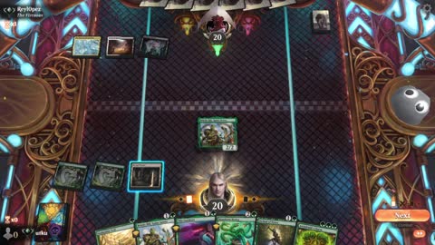 Watch MTG Arena Video Replay - Mono Green Aggro by utku VS 5 Color Midrange by Reyl0pez - Standard Ranked