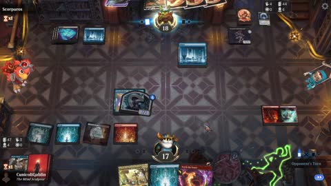Watch MTG Arena Video Replay - Izzet Midrange by CunicoliGoblin VS Dimir Midrange by Scorpuros - Alchemy Event