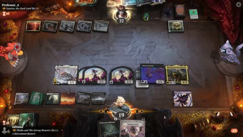 Watch MTG Arena Video Replay - Thalia and The Gitrog Monster by saitama VS Sauron, the Dark Lord by Professor_A - Historic Brawl