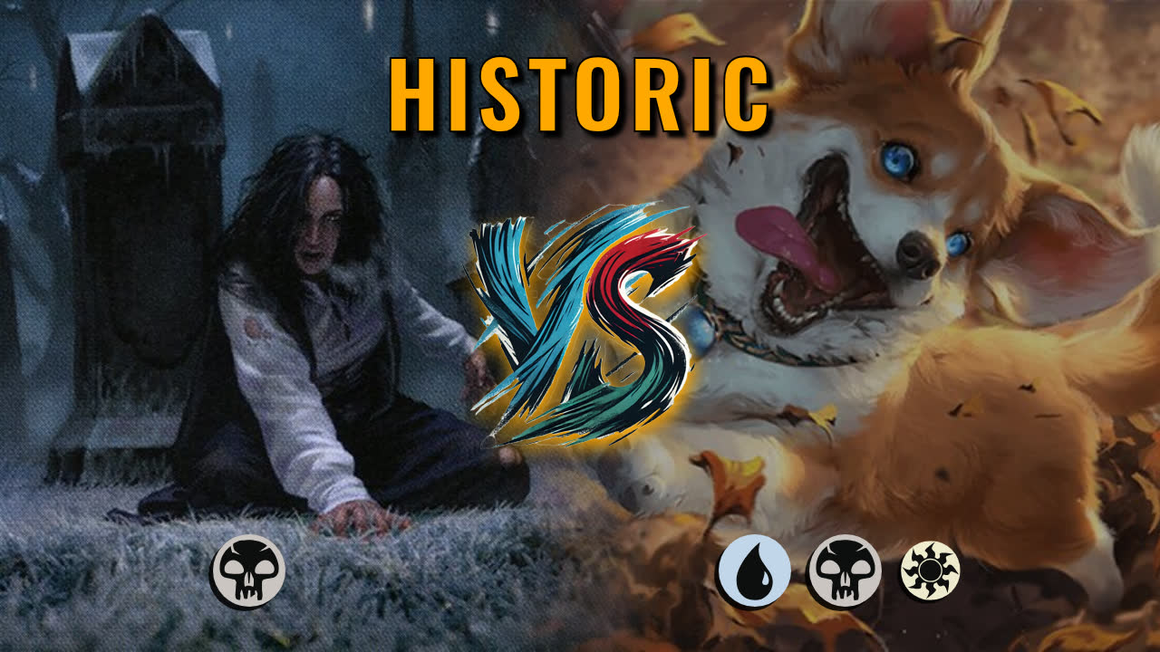 Watch MTG Arena Historic Video - Mono Black Midrange by Numbskull VS Esper Midrange by coulomb - 4d31d4