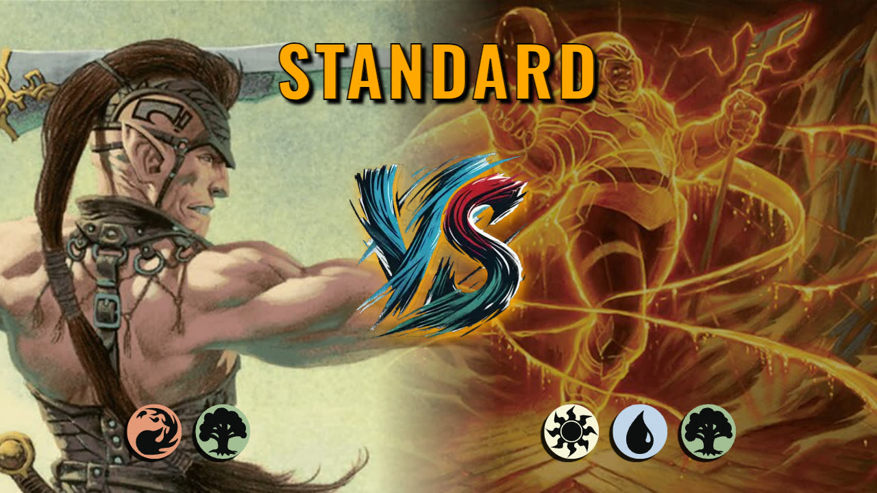 Watch MTG Arena Standard Video - Gruul Midrange by Numbskull VS Bant Aggro by Catsworn - 7ad31e
