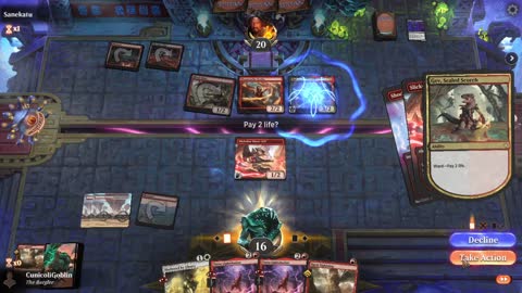 Watch MTG Arena Video Replay - Boros Aggro by CunicoliGoblin VS Rakdos Aggro by Sanekatu - Standard Play