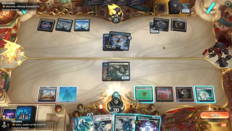 Watch MTG Arena Video Replay - Emry, Lurker of the Loch by saitama VS Malcolm, Alluring Scoundrel by HDerobio - Historic Brawl