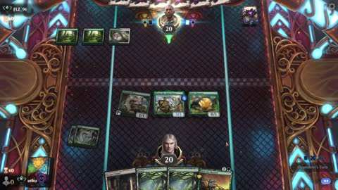 Watch MTG Arena Video Replay - Mono Green Aggro by utku VS Selesnya Midrange by FLZ_91 - Standard Ranked