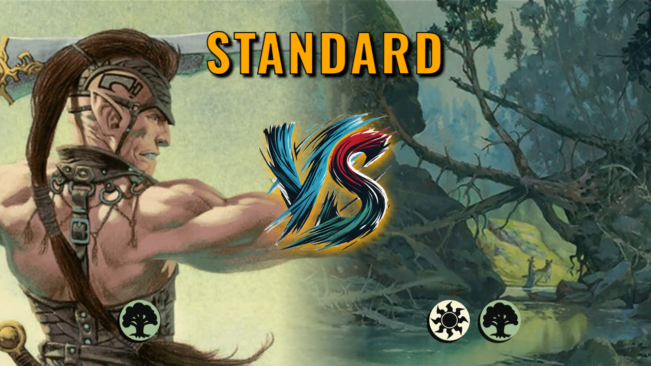 Watch MTG Arena Standard Video - Mono Green Aggro by utku VS Selesnya Midrange by FLZ_91 - 52aca2