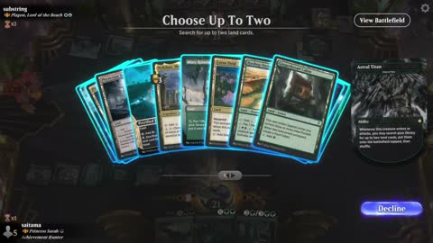 Watch MTG Arena Video Replay - Azusa, Lost but Seeking by saitama VS Plagon, Lord of the Beach by substring - Historic Brawl