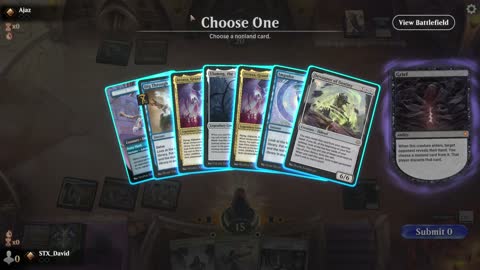 Watch MTG Arena Video Replay - Orzhov Midrange by STX_David VS 5 Color Midrange by Ajaz - Traditional Timeless Ranked