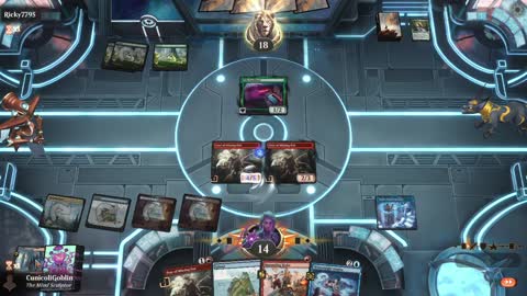 Watch MTG Arena Video Replay - Izzet Midrange by CunicoliGoblin VS Mono Green Aggro by Ricky7795 - Standard Event
