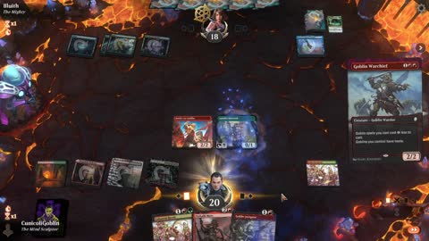 Watch MTG Arena Video Replay - Gruul Aggro by CunicoliGoblin VS Simic Midrange by Bluith - Traditional Historic Play