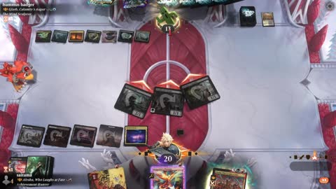 Watch MTG Arena Video Replay - Alesha, Who Laughs at Fate by saitama VS Glarb, Calamity's Augur by hummus badger - Historic Brawl