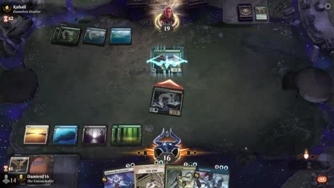 Watch MTG Arena Video Replay - WUBG Midrange by DamienF16 VS Simic Midrange by Kubali - Premier Draft