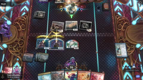 Watch MTG Arena Video Replay - Izzet Midrange by CunicoliGoblin VS Mono White Midrange by Meph - Alchemy Play