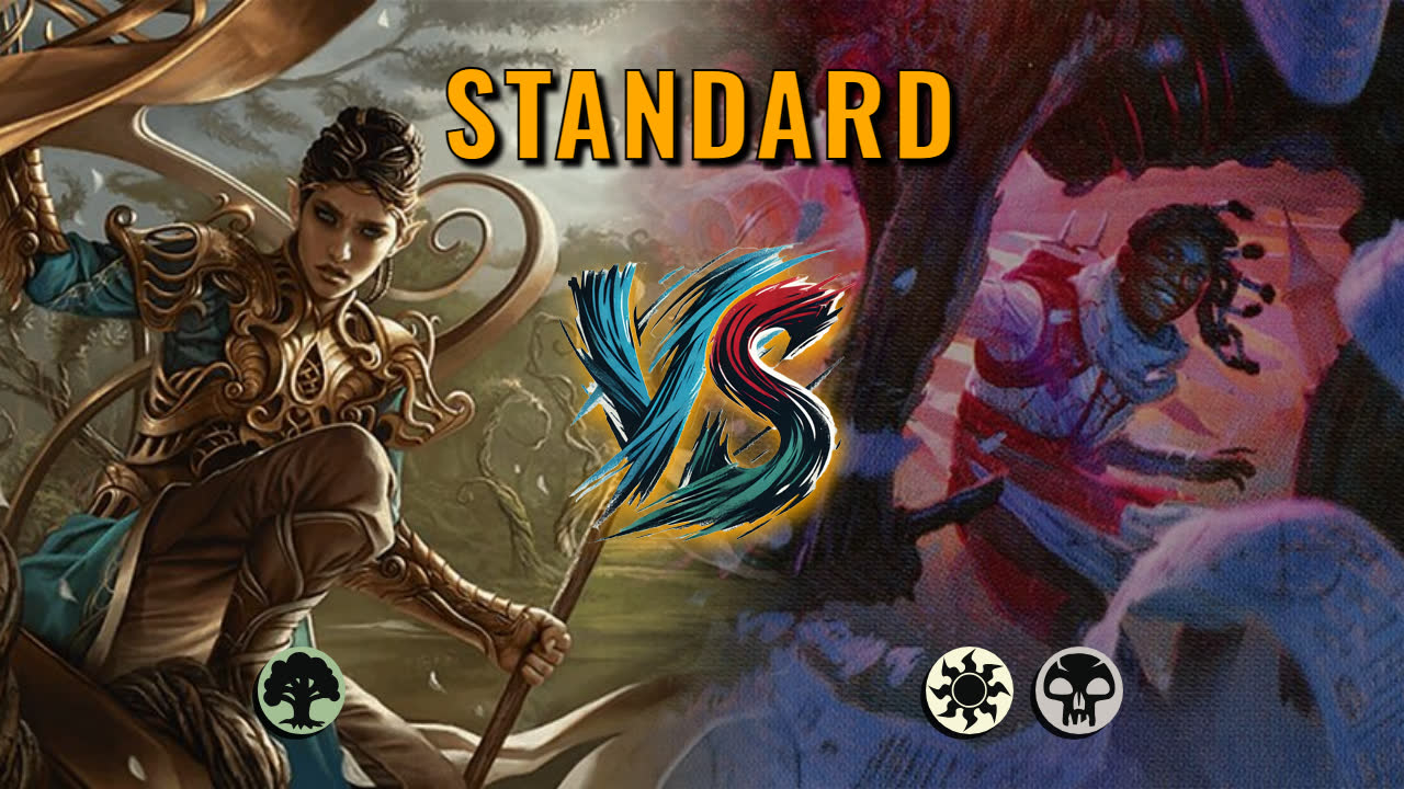 Watch MTG Arena Standard Video - Mono Green Midrange by CunicoliGoblin VS Orzhov Midrange by Beremis - 8f033c