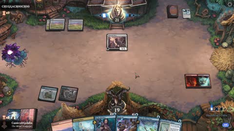 Watch MTG Arena Video Replay - Izzet Midrange by CunicoliGoblin VS Mono White Aggro by CHUGGACH00CH00 - Alchemy Play