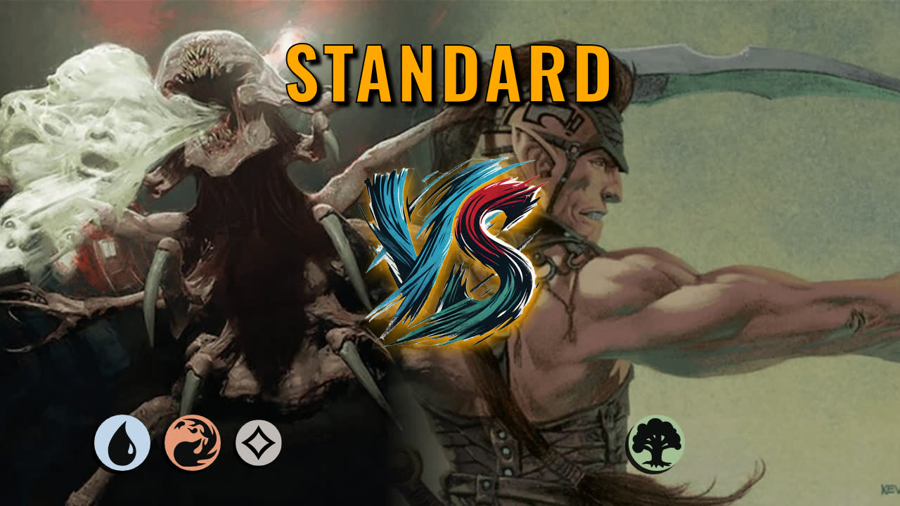 Watch MTG Arena Standard Video - Temur Cauldron by CunicoliGoblin VS Mono Green Aggro by Decennium - 79e40a