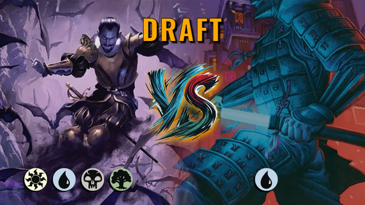 Watch MTG Arena Draft Video - 4 Color Midrange by ChaseDerick VS Mono Blue Aggro by DanDan - 6b7738