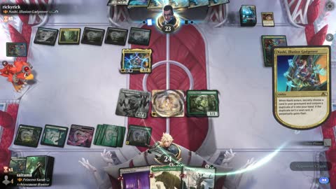 Watch MTG Arena Video Replay - Azusa, Lost but Seeking by saitama VS Nashi, Illusion Gadgeteer by rickyrick - Historic Brawl