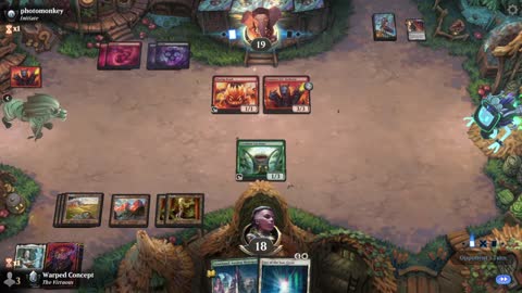 Watch MTG Arena Video Replay - Naya Midrange by Warped Concept VS Rakdos Midrange by photomonkey - Premier Draft