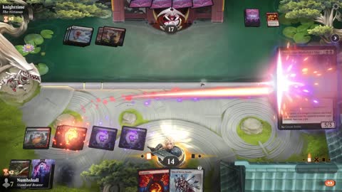 Watch MTG Arena Video Replay - Rakdos Midrange by Numbskull VS Boros Control by knighttime - Chromatic Cube Draft