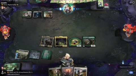 Watch MTG Arena Video Replay - Thalia and The Gitrog Monster by saitama VS Terra, Magical Adept by jaumlrc - Historic Brawl