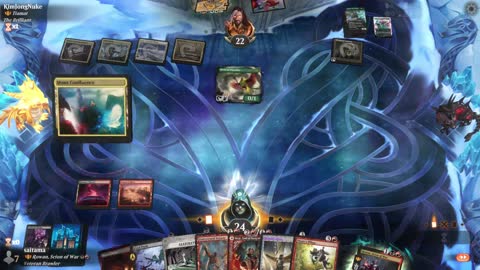 Watch MTG Arena Video Replay - Rowan, Scion of War by saitama VS Tiamat by KimJongNuke - Historic Brawl