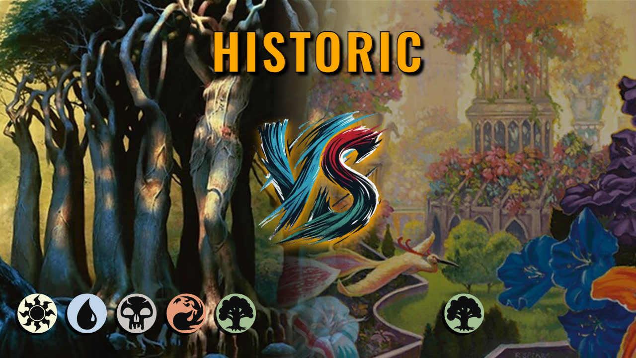 Watch MTG Arena Historic Video - 5 Color Midrange by HamHocks42 VS Mono Green Midrange by ImFerretmon - 38fc35