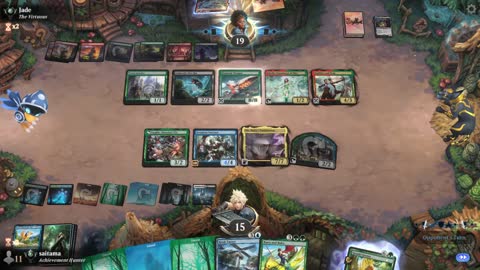 Watch MTG Arena Video Replay - Sultai Midrange by saitama VS Jund Midrange by Jade - Premier Draft