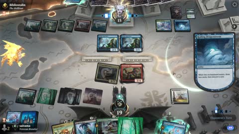 Watch MTG Arena Video Replay - UBRG Midrange by saitama VS Temur Midrange by Bibliostalin - Premier Draft Ranked