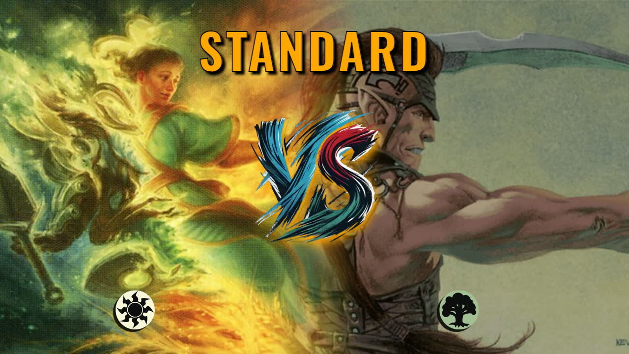 Watch MTG Arena Standard Video - Mono White Midrange by GBThundaII VS Mono Green Midrange by Kaelix - 1a658d