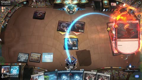 Watch MTG Arena Video Replay - Azorius Midrange by DamienF16 VS Mono Red Aggro by Nanoplasm - Standard Tournament Match
