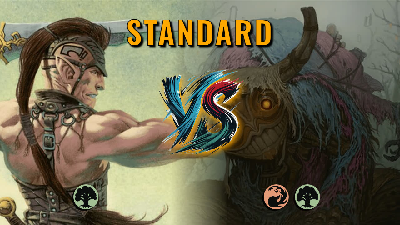Watch MTG Arena Standard Video - Mono Green Aggro by utku VS Gruul Aggro by BrandonLouis - e5a8d9