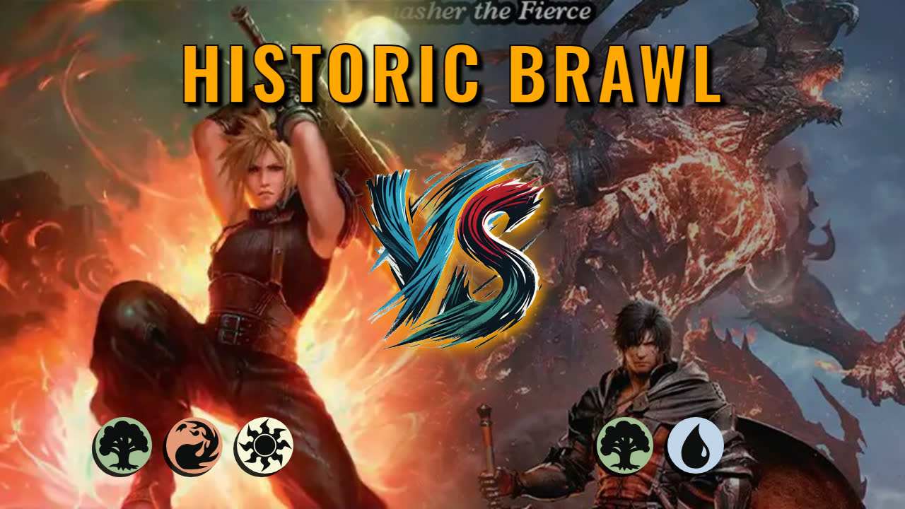 Watch MTG Arena Historic Brawl Video - Cloud, Ex SOLDIER by saitama VS Thrasios, Triton Hero by triplej - 2955c6