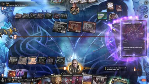 Watch MTG Arena Video Replay - Vito, Fanatic of Aclazotz by Numbskull VS Klothys, God of Destiny by ixm - Historic Brawl
