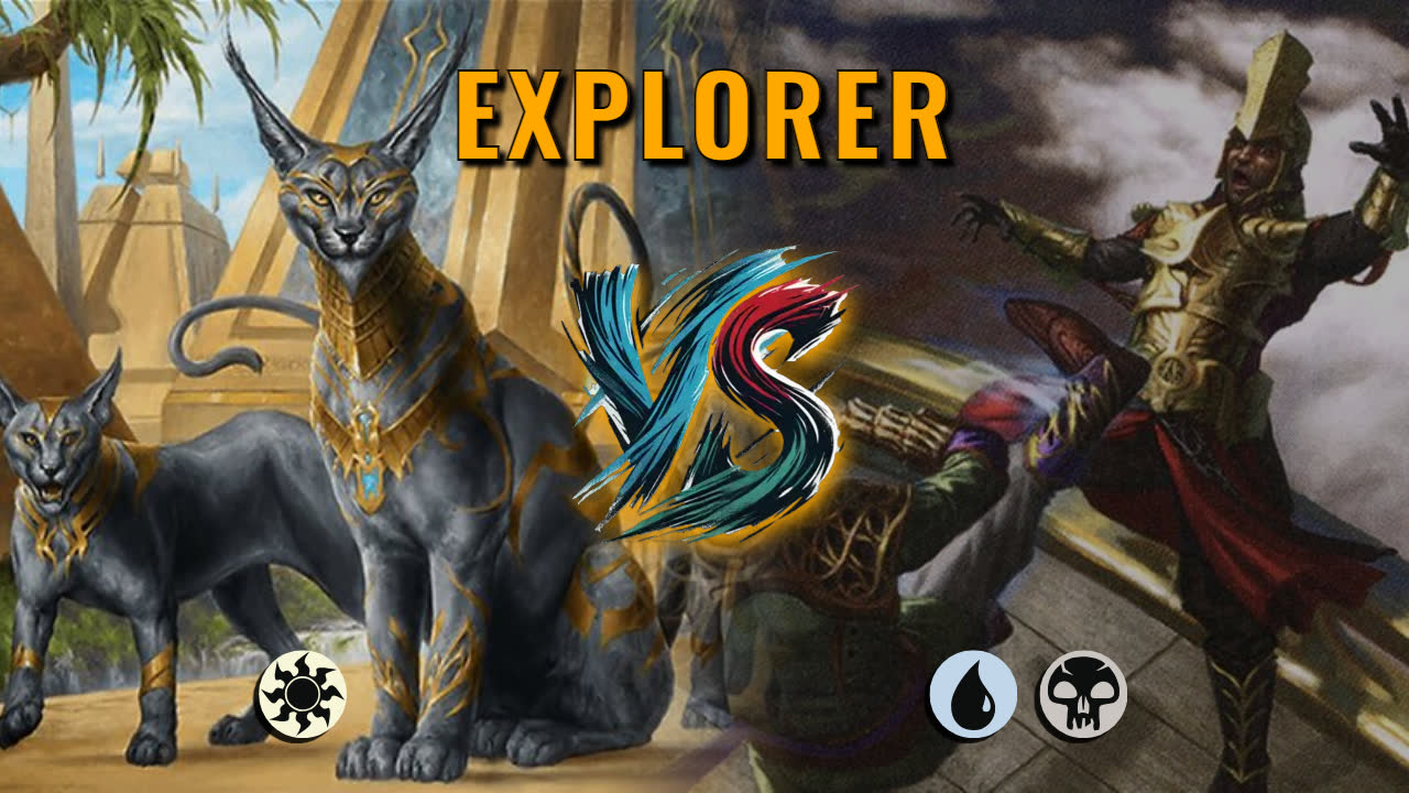Watch MTG Arena Explorer Video - Mono White Aggro by Khat VS Dimir Midrange by mcb99 - 016b68