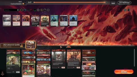 Watch MTG Arena Video Replay - Gruul Aggro by CunicoliGoblin VS Gruul Midrange by tact - Traditional Historic Play